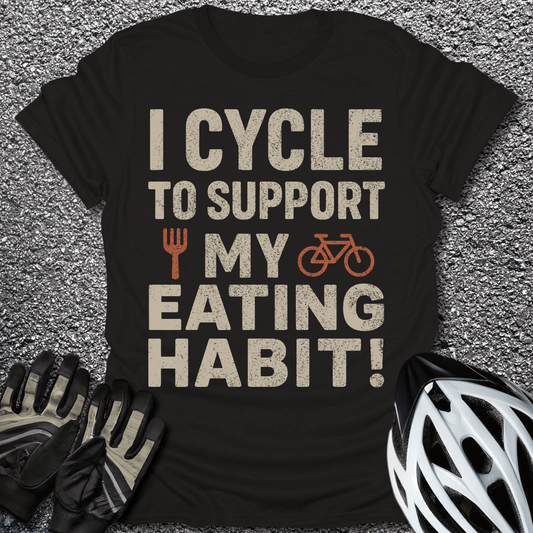 Cycle to Support T-Shirt in Black / S from CycleTees