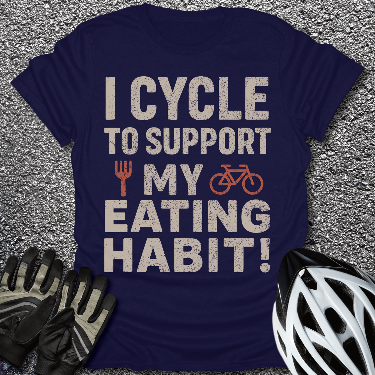 Cycle to Support T-Shirt in Navy / S from CycleTees