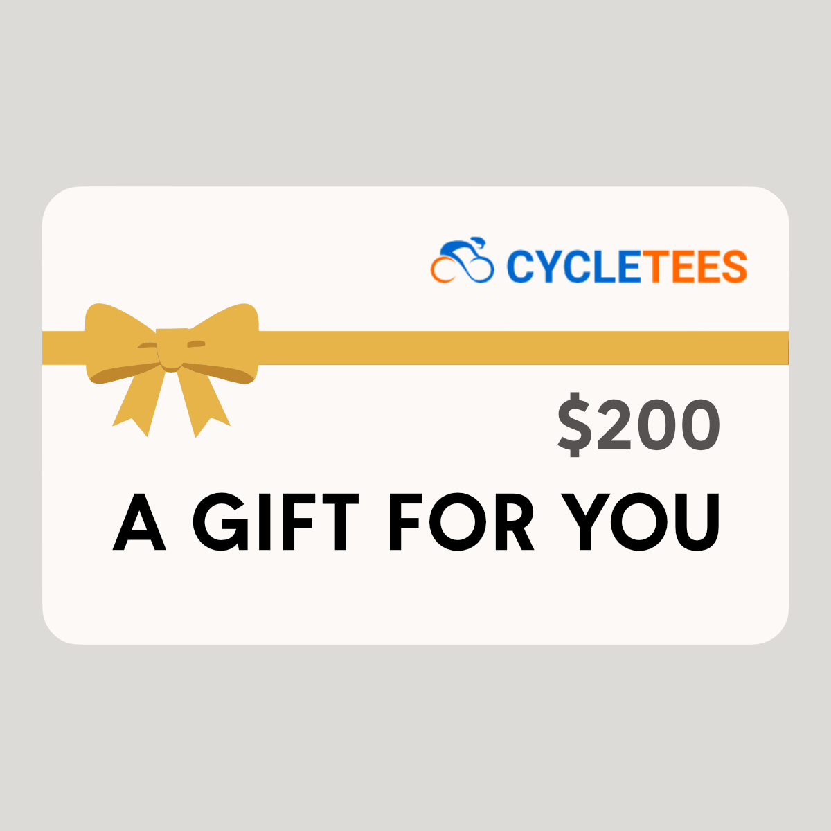 CycleTees e-Gift Card in $200 from CycleTees