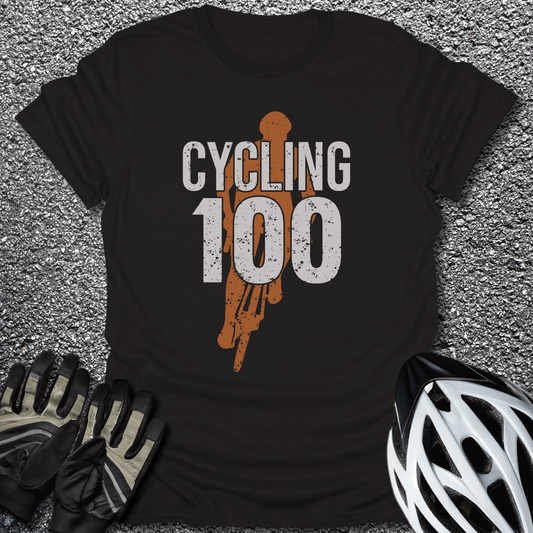 Cycling 100 T-Shirt in Black / S from CycleTees