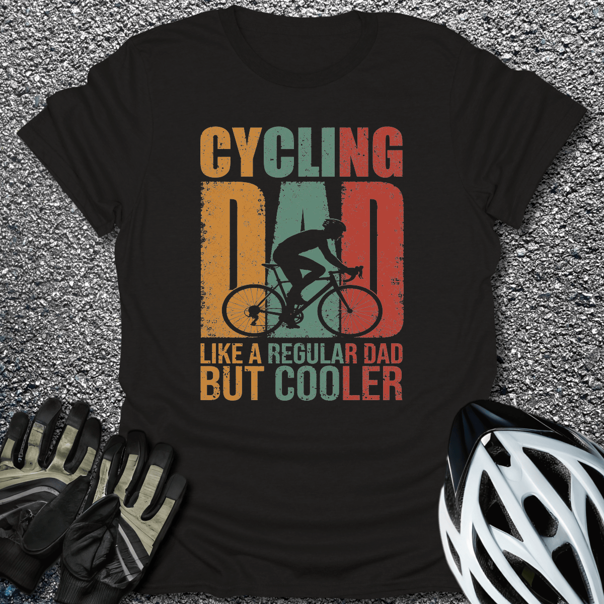 Cycling Dad T-Shirt in Black / S from CycleTees