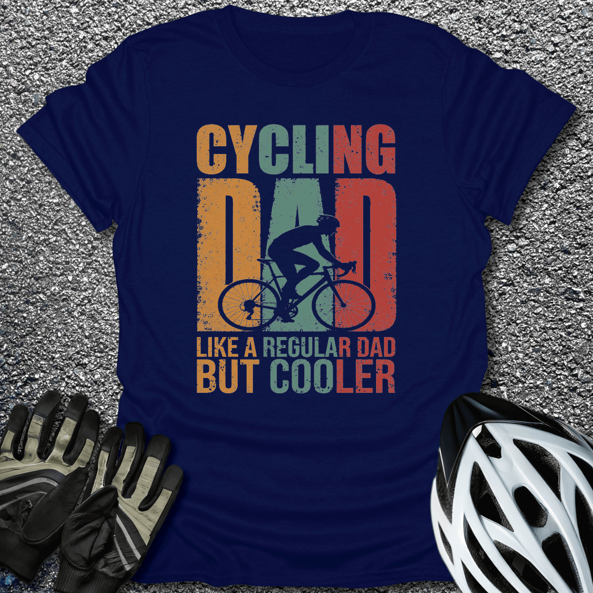 Cycling Dad T-Shirt in Navy / S from CycleTees