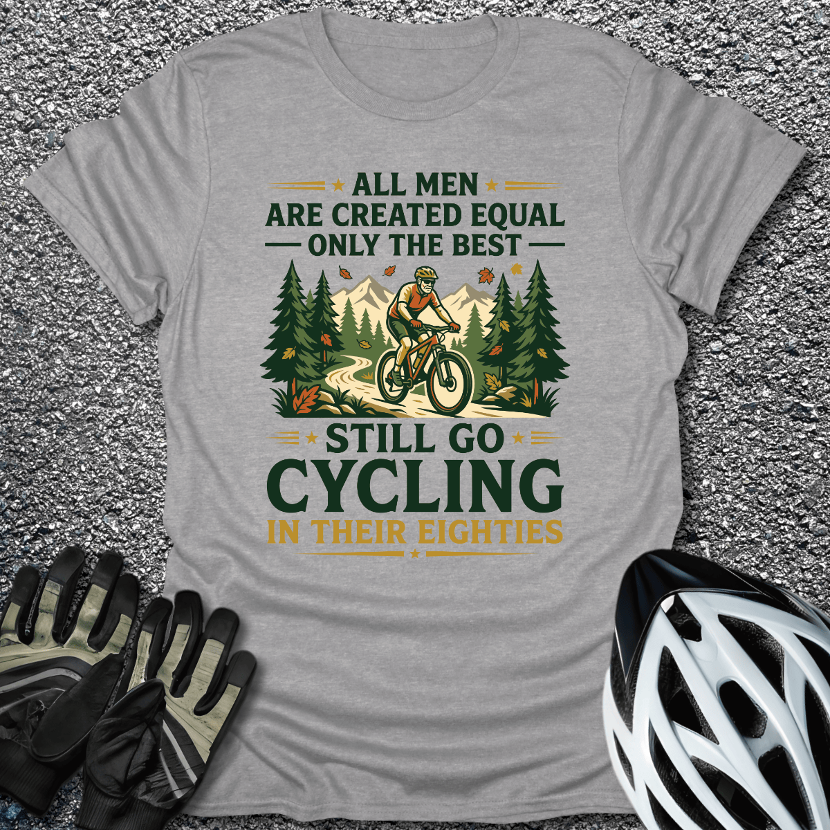 Cycling in Eighties T-Shirt in Sport Grey / S from CycleTees