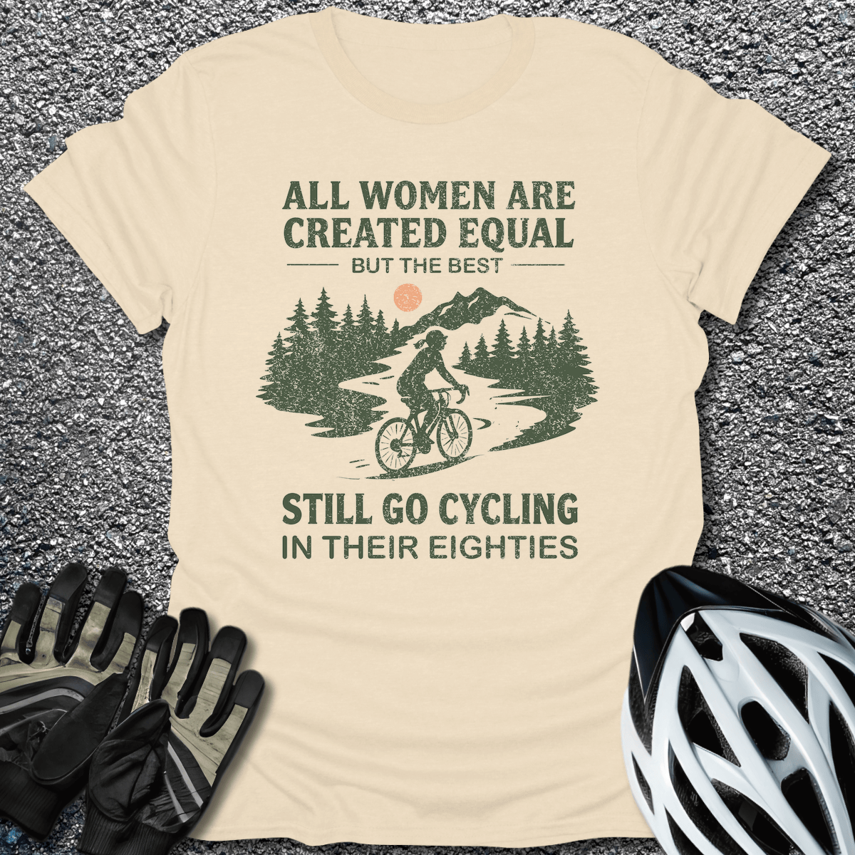 Cycling in Their 80s T-Shirt in Natural / S from CycleTees