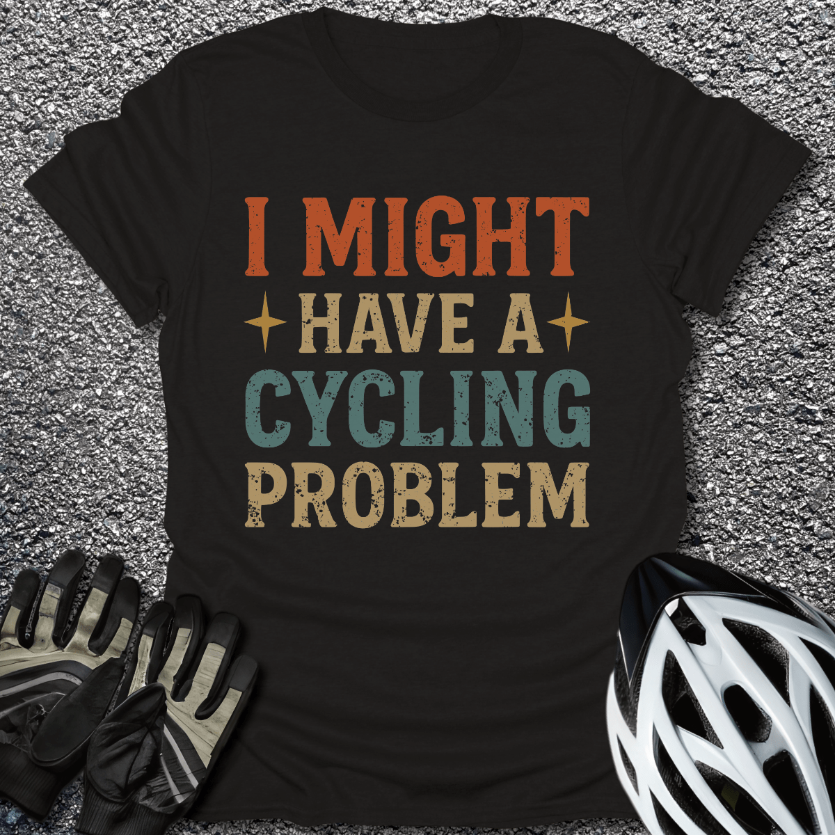Cycling Problem T-Shirt in Black / S from CycleTees