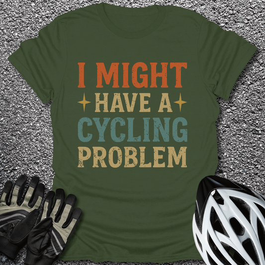 Cycling Problem T-Shirt in Military Green / S from CycleTees