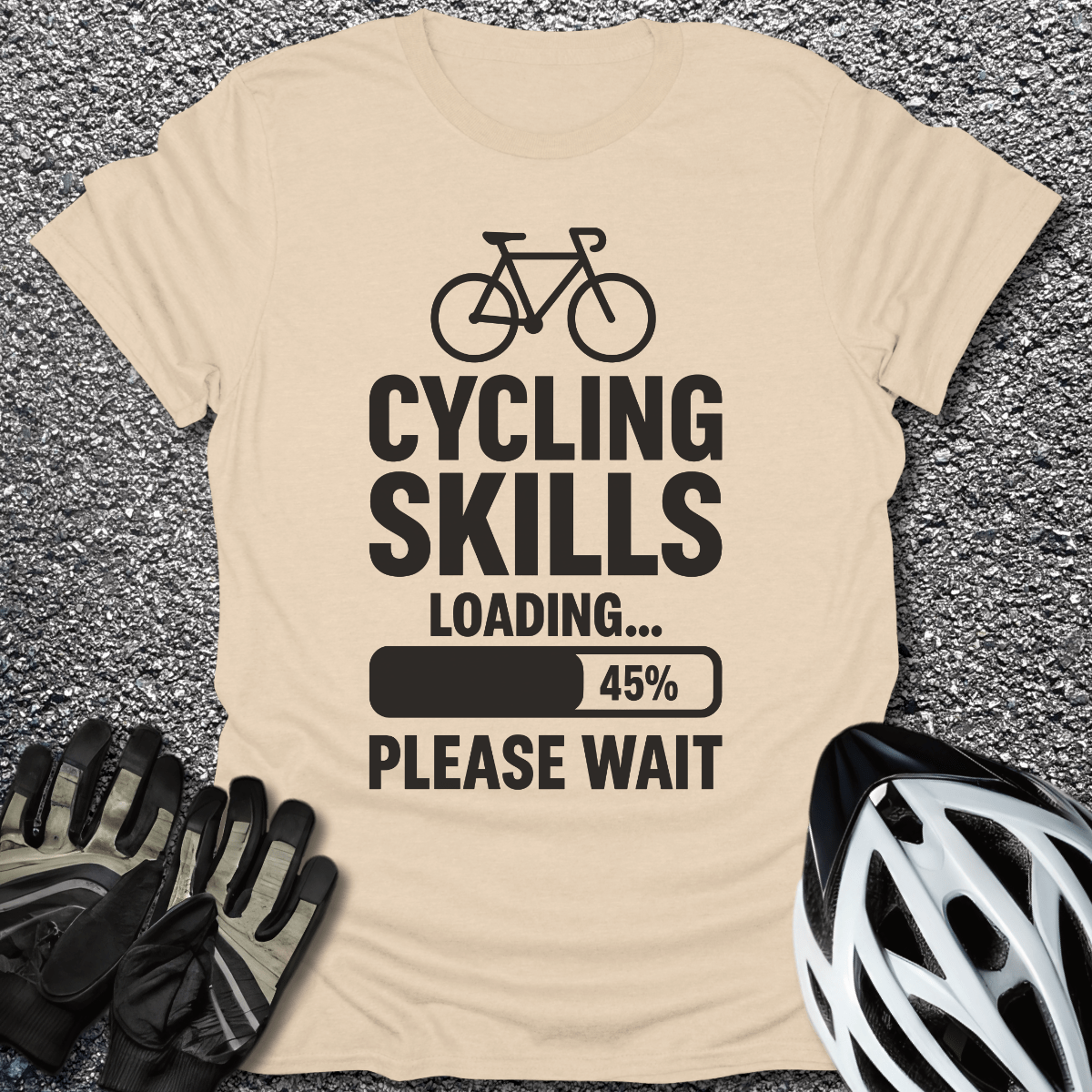 Cycling Skills T-Shirt in Sand / S from CycleTees
