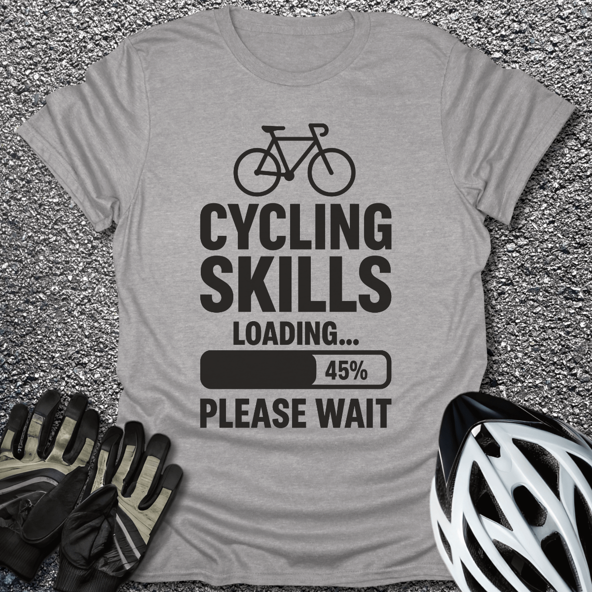 Cycling Skills T-Shirt in Sport Grey / S from CycleTees