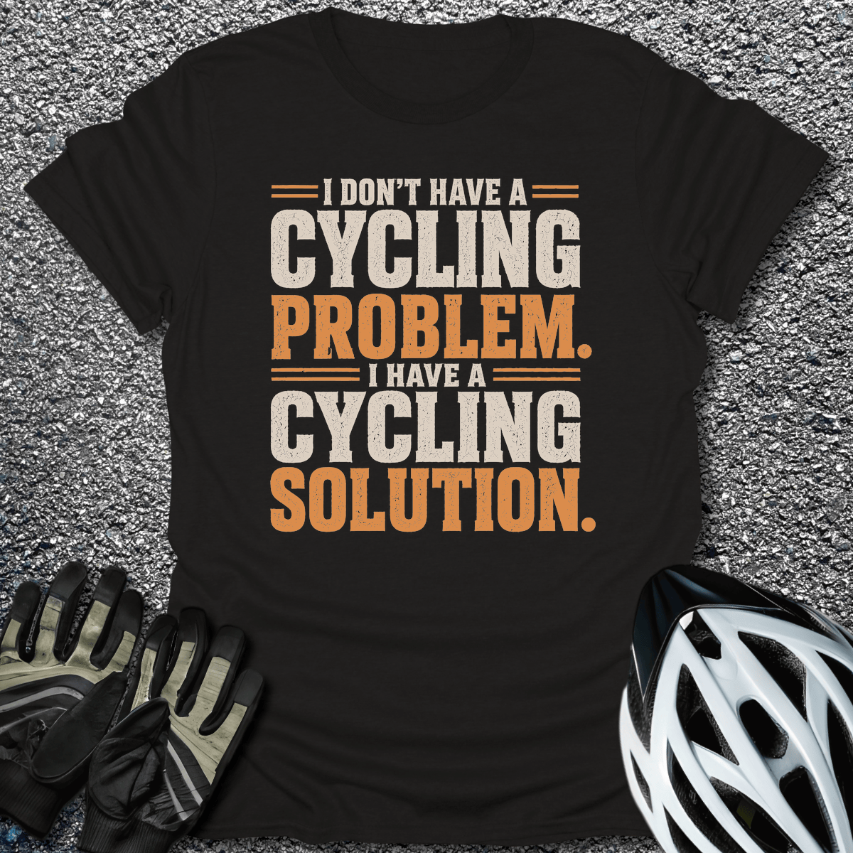 Cycling Solution T-Shirt in Black / S from CycleTees