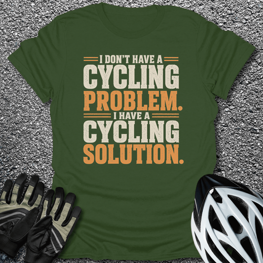 Cycling Solution T-Shirt in Military Green / S from CycleTees