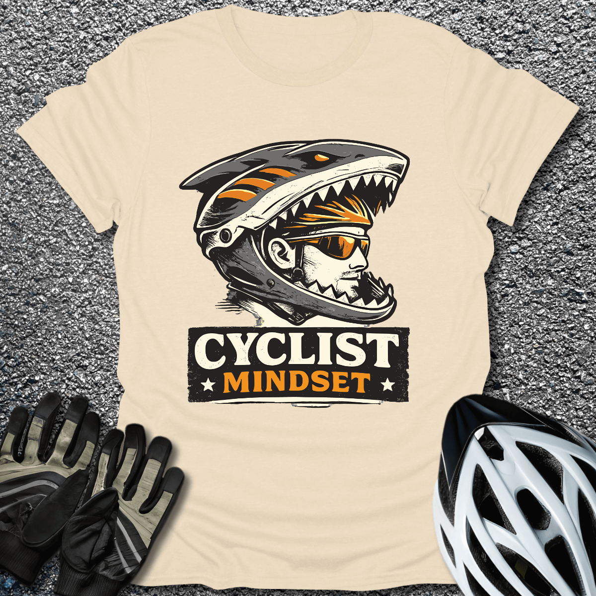 Cyclist Mindset T-Shirt in Natural / S from CycleTees