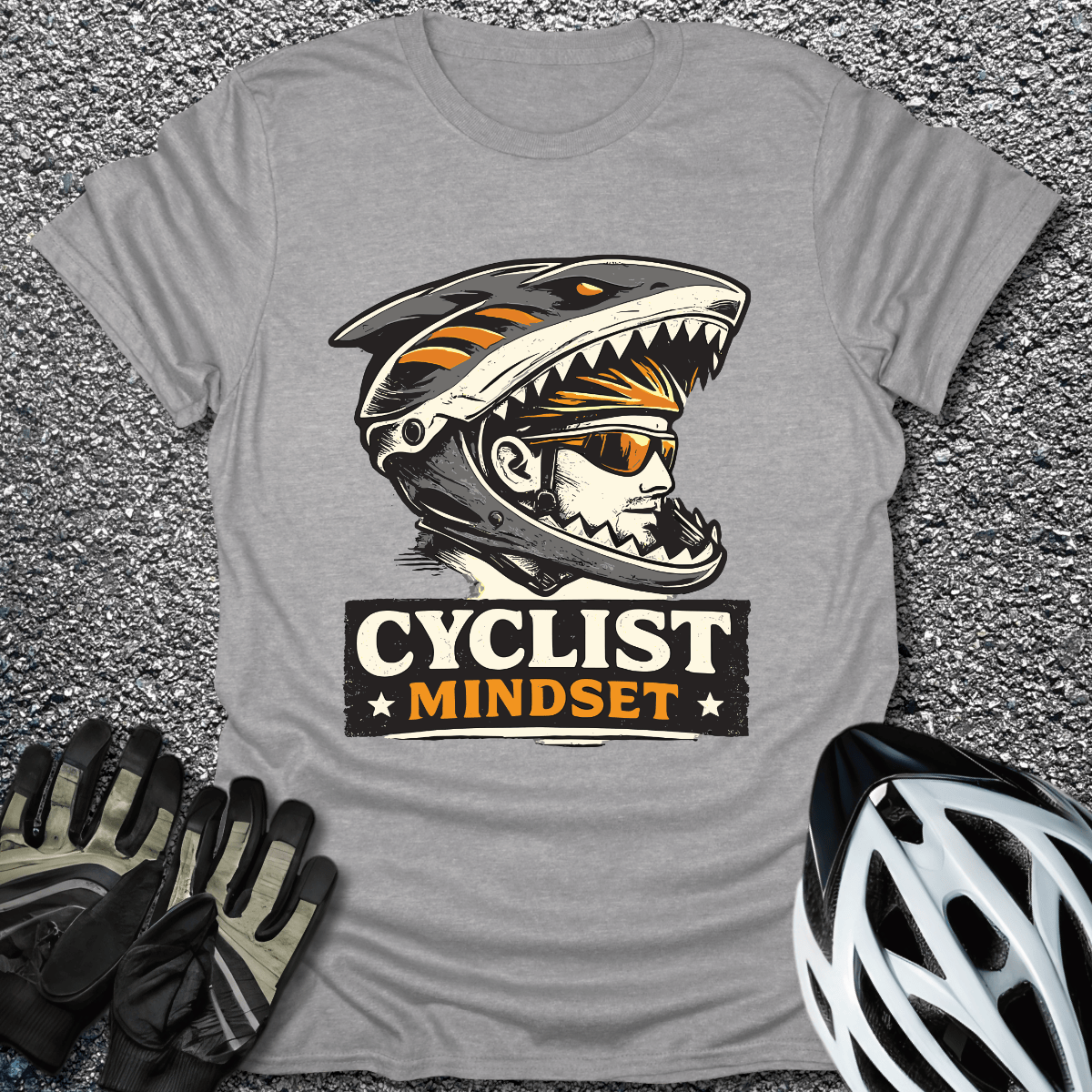 Cyclist Mindset T-Shirt in Sport Grey / S from CycleTees