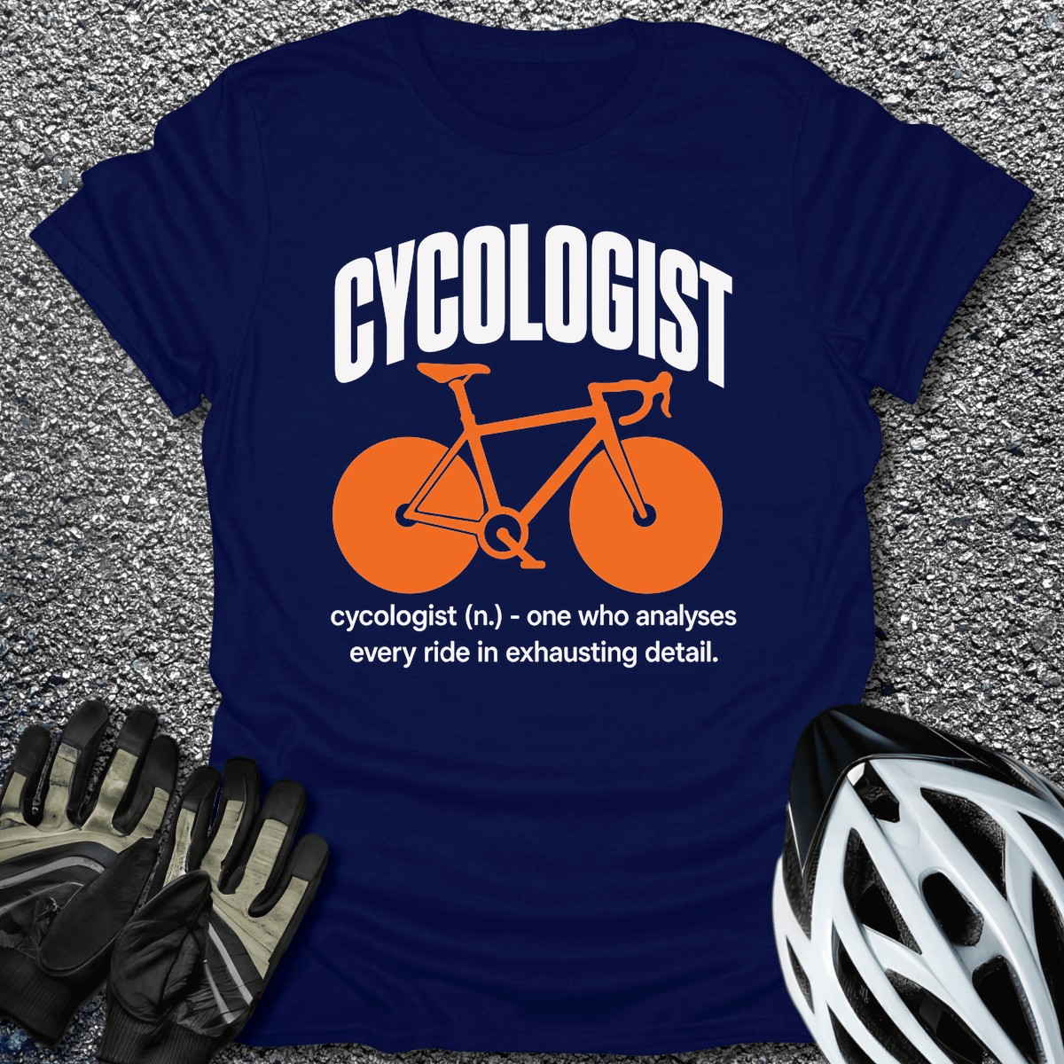 Cycologist T-Shirt in Navy / S from CycleTees