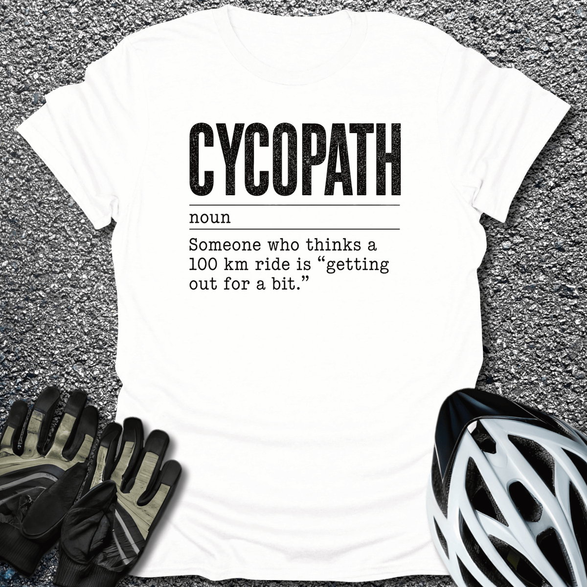 Cycopath T-Shirt in White / S from CycleTees