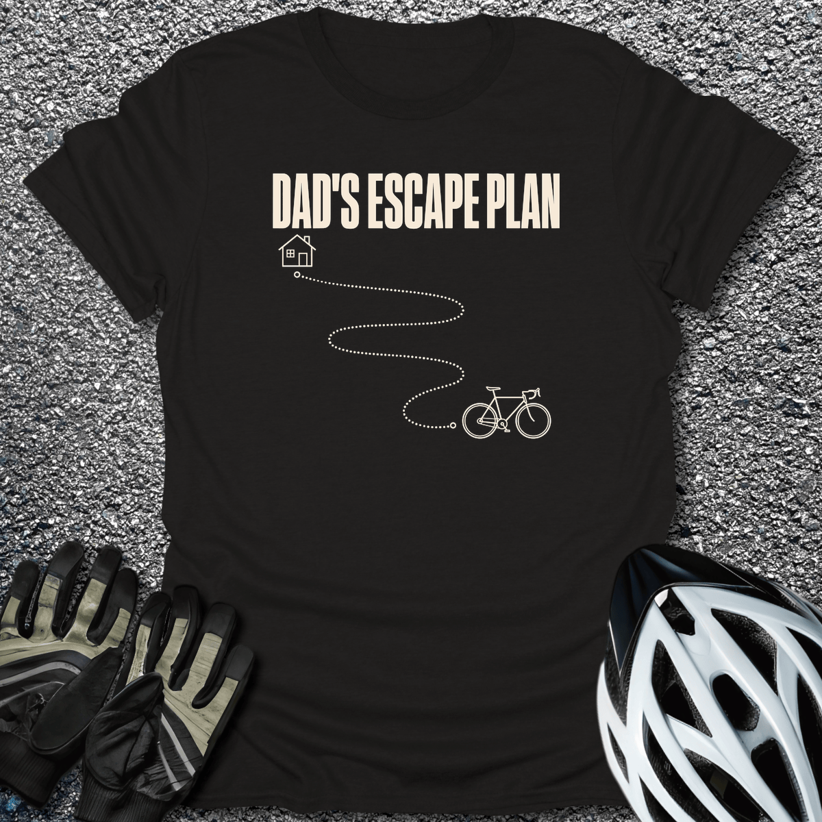 Dad's Escape Plan T-Shirt in Black / S from CycleTees