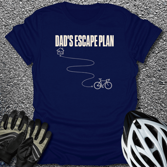 Dad's Escape Plan T-Shirt in Navy / S from CycleTees