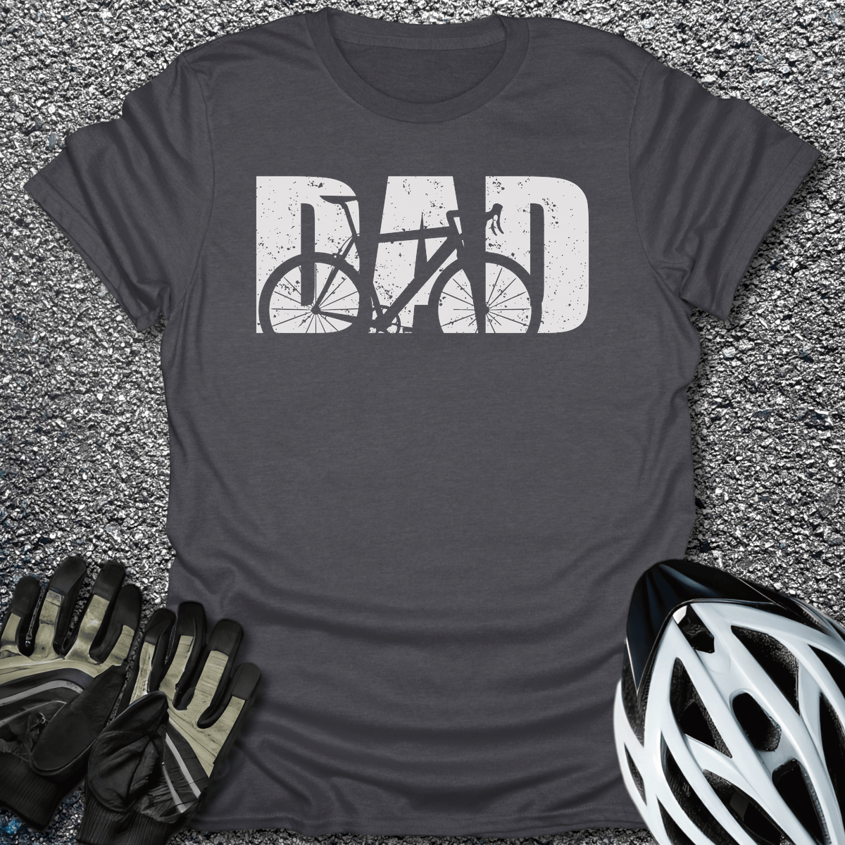 Dad T-Shirt in Dark Heather / S from CycleTees