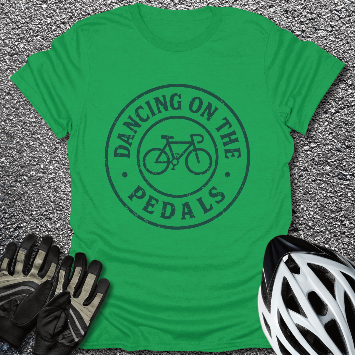 Dancing on the Pedals T-Shirt in Irish Green / S from CycleTees