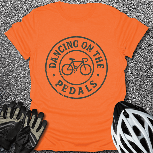 Dancing on the Pedals T-Shirt in Orange / S from CycleTees