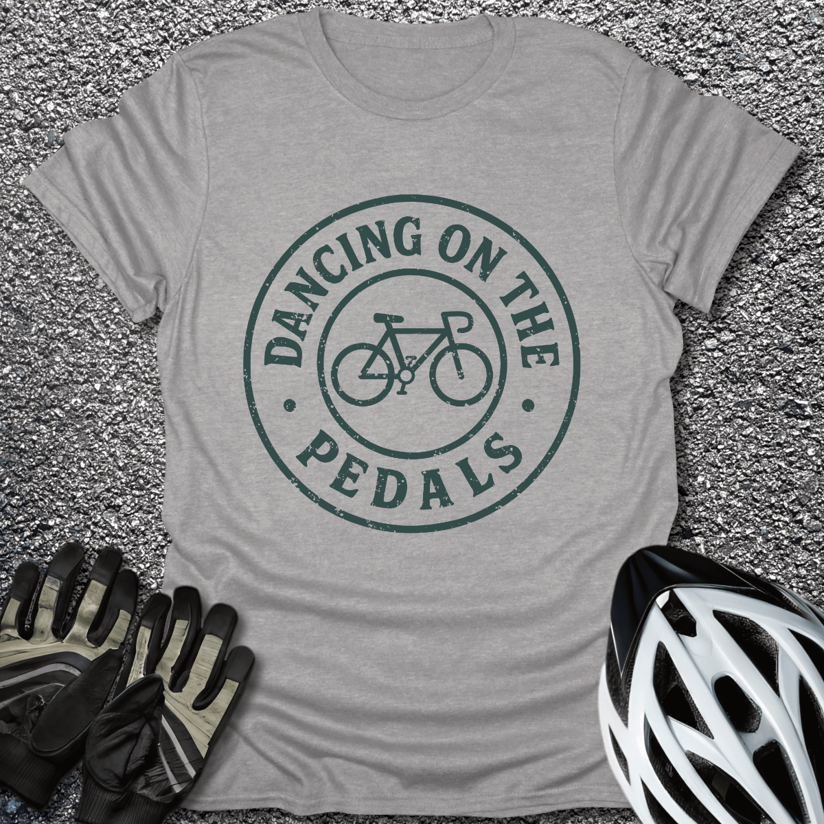 Dancing on the Pedals T-Shirt in Sport Grey / S from CycleTees