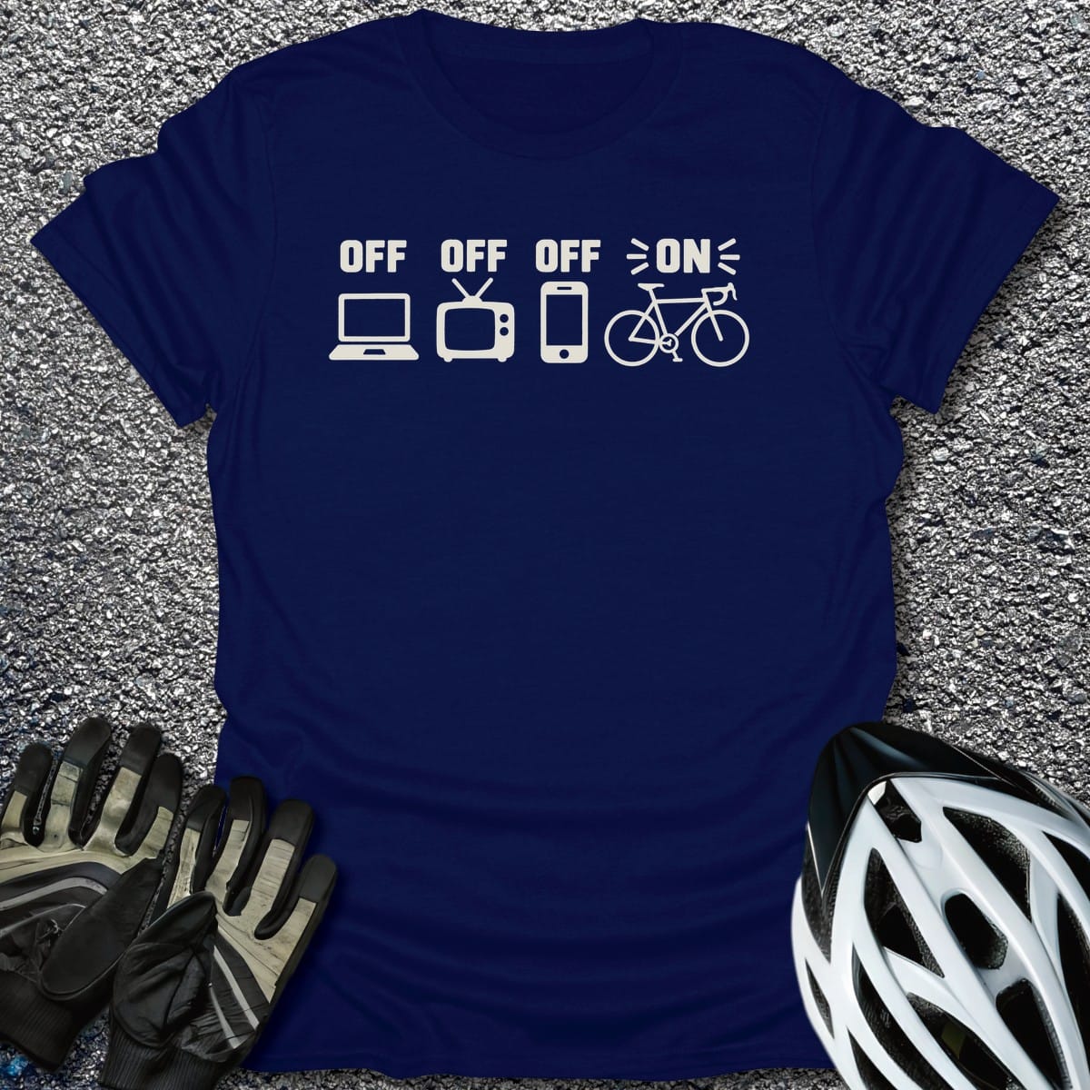 Digital Detox T-Shirt in Navy / S from CycleTees