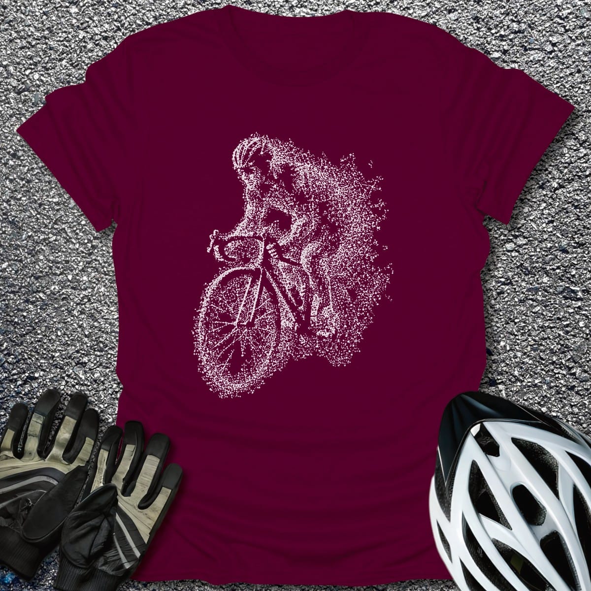 Dissolve T-Shirt in Maroon / S from CycleTees