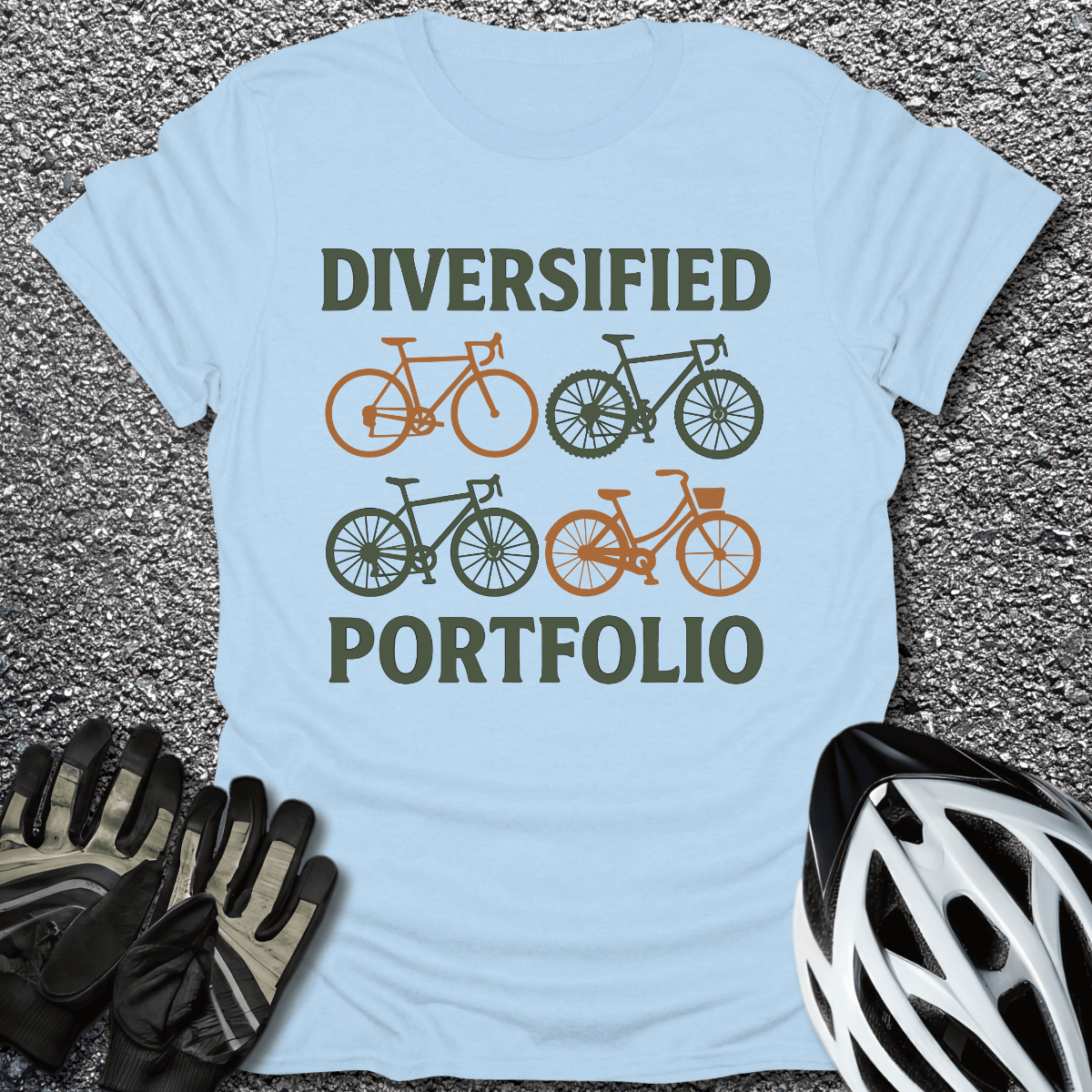 Diversified Portfolio T-Shirt in Light Blue / S from CycleTees