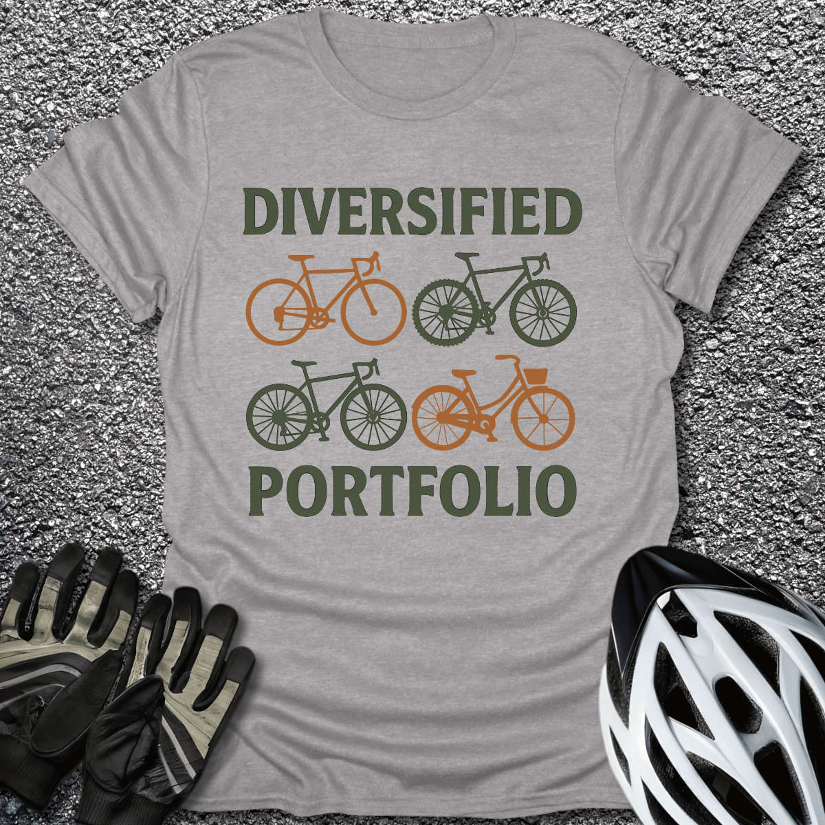 Diversified Portfolio T-Shirt in Sport Grey / S from CycleTees