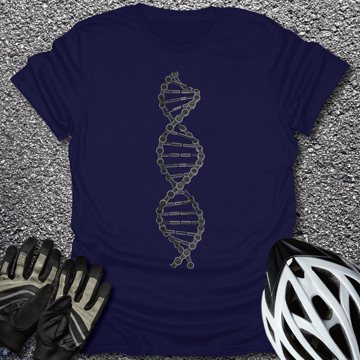 DNA Chain T-Shirt in Navy / S from CycleTees