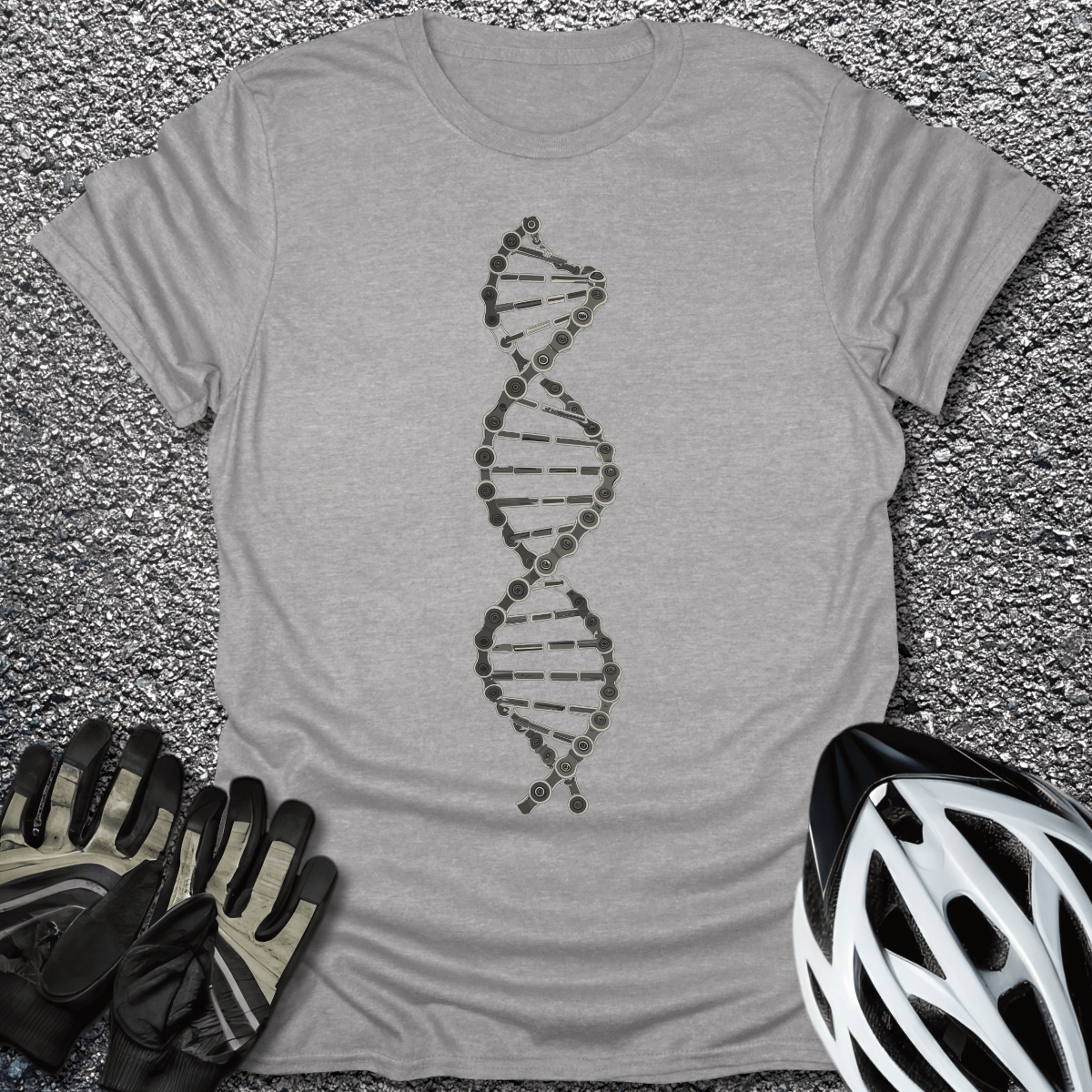 DNA Chain T-Shirt in Sport Grey / S from CycleTees