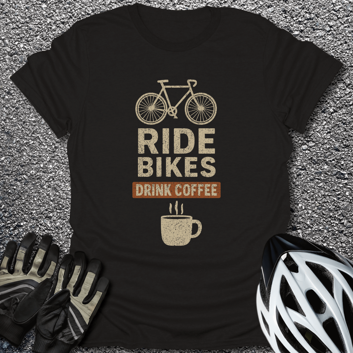Drink Coffee T-Shirt in Black / S from CycleTees
