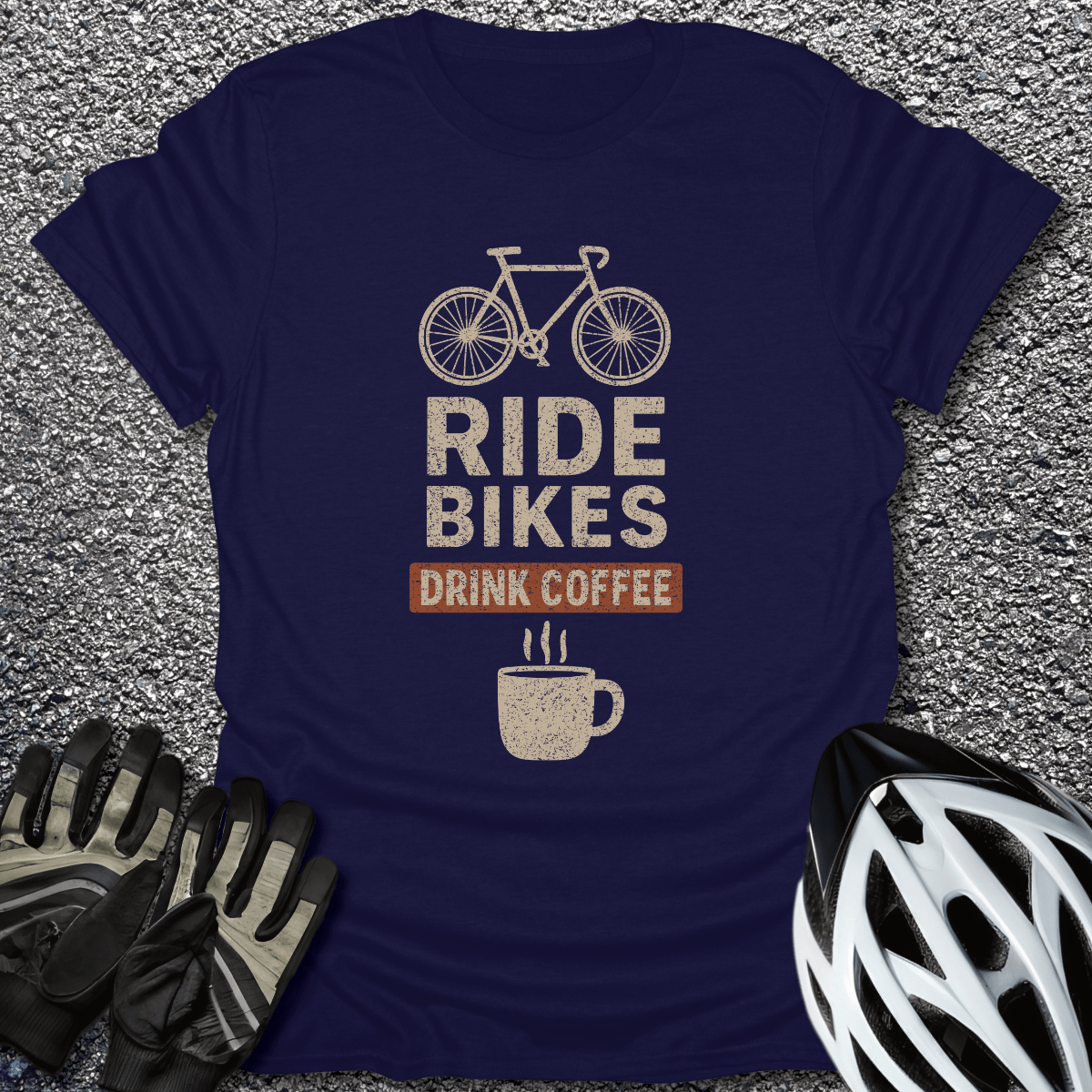 Drink Coffee T-Shirt in Navy / S from CycleTees