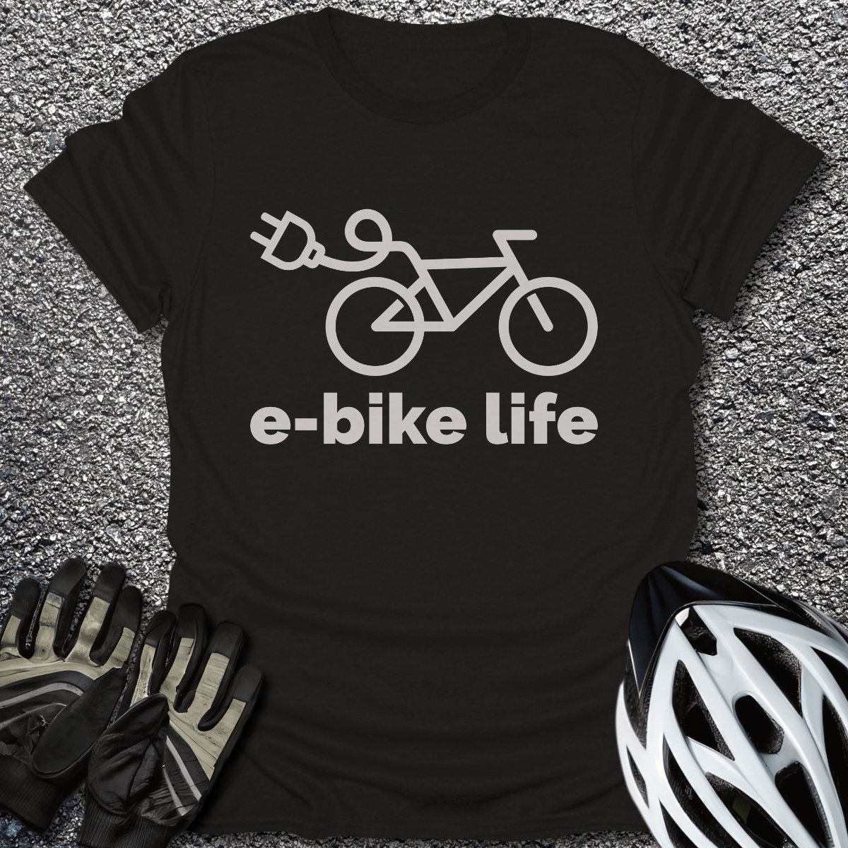 E-Bike Life T-Shirt in Black / S from CycleTees