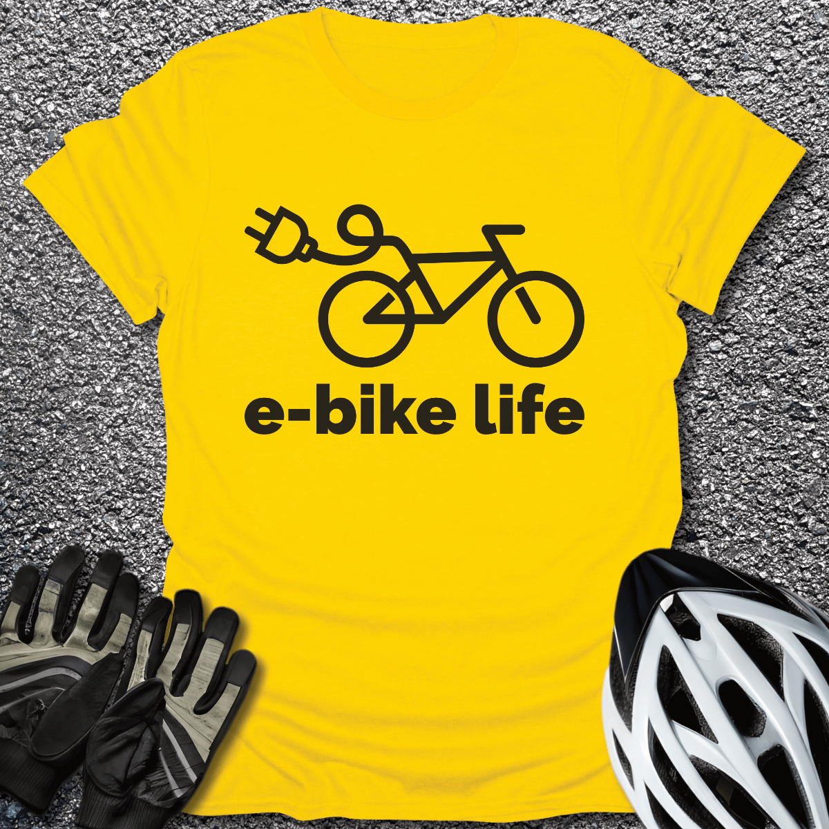 E-Bike Life T-Shirt in Daisy / S from CycleTees