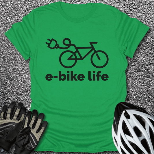 E-Bike Life T-Shirt in Irish Green / S from CycleTees