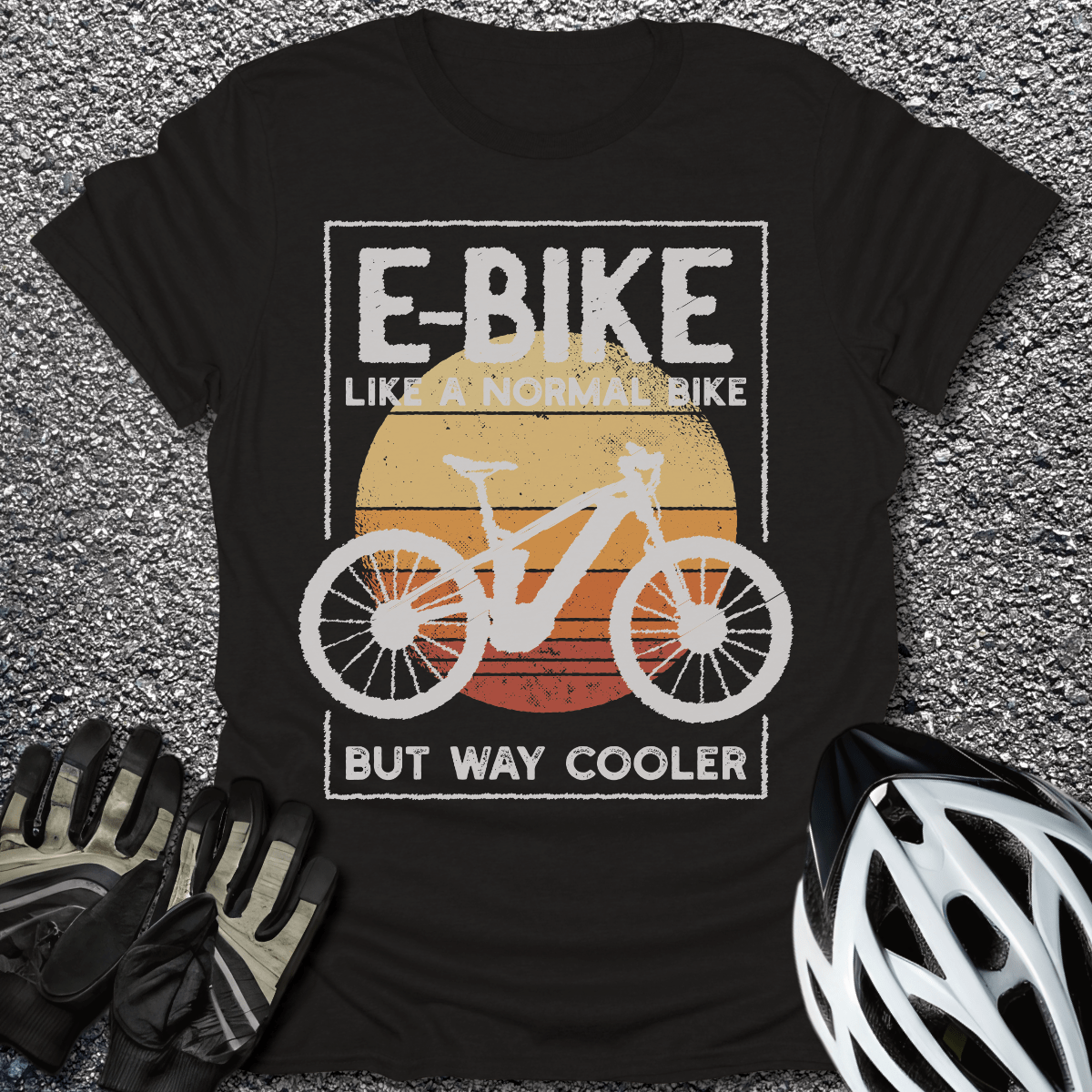 E-Bike Like Normal Bike T-Shirt in Black / S from CycleTees