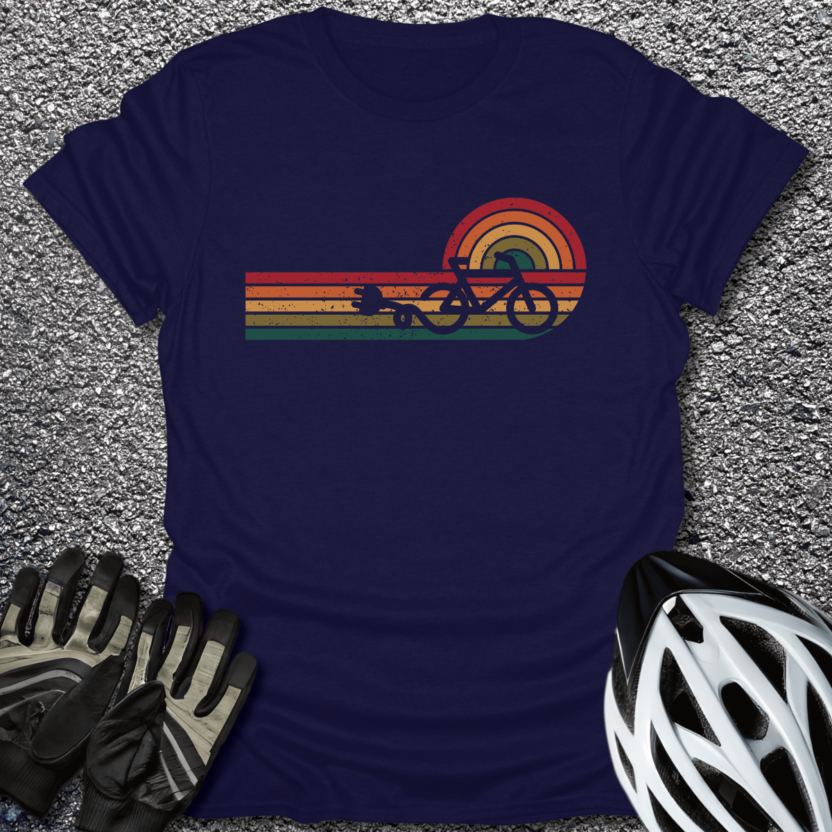E-Bike Vibes T-Shirt in Navy / S from CycleTees
