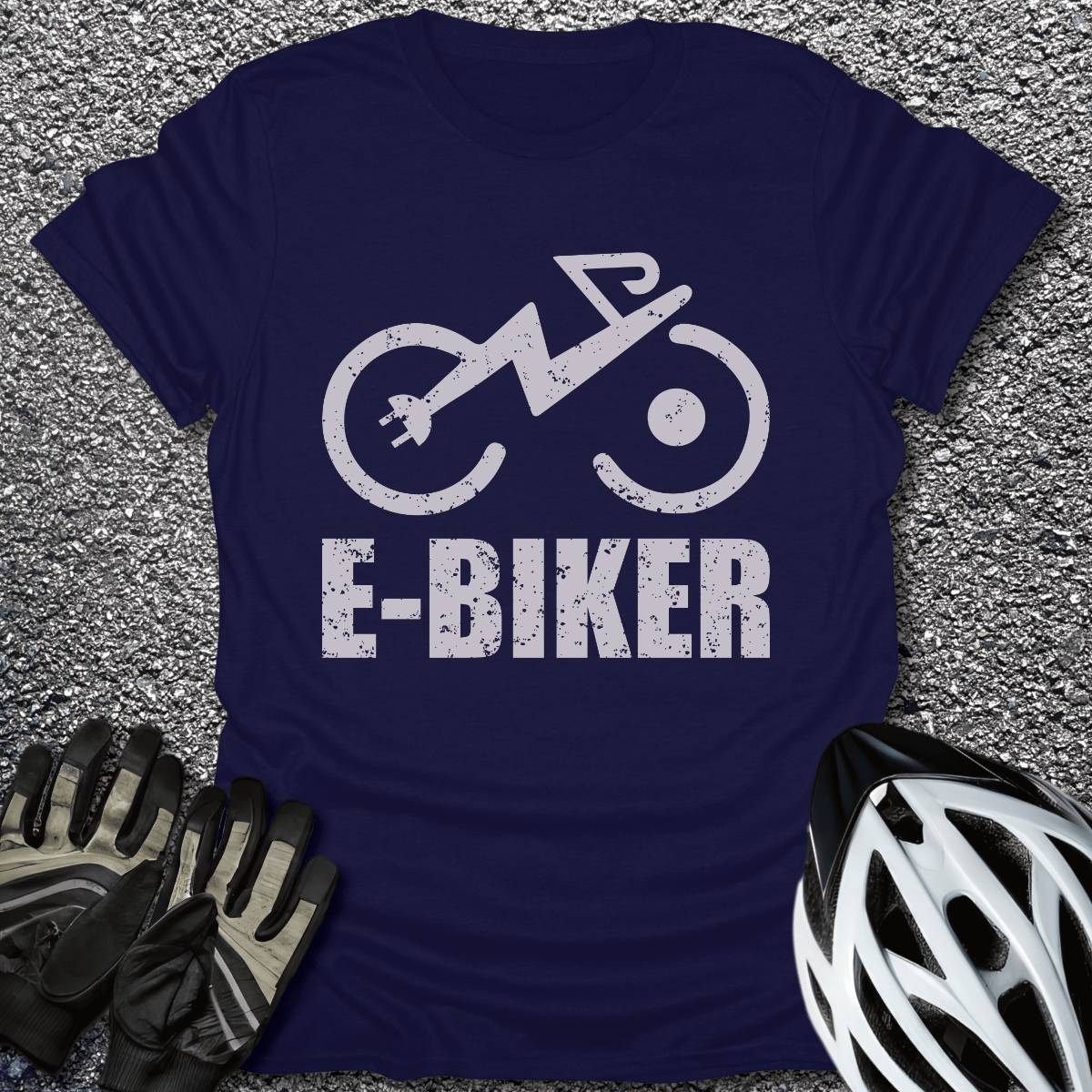 E-Biker T-Shirt in Navy / S from CycleTees