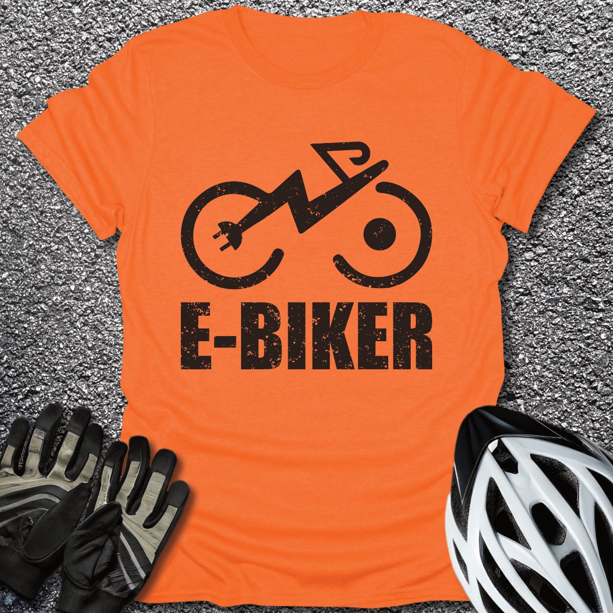 E-Biker T-Shirt in Orange / S from CycleTees