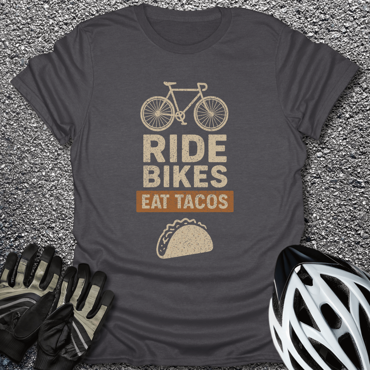Eat Tacos T-Shirt in Dark Heather / S from CycleTees