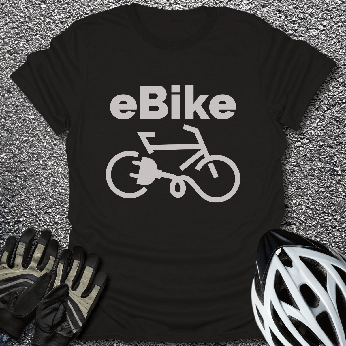 eBike Minimalist T-Shirt in Black / S from CycleTees