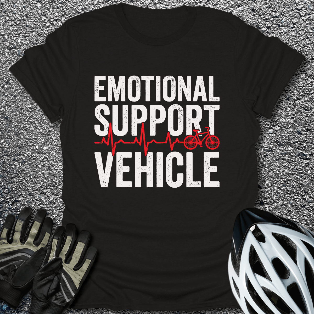 Emotional Support T-Shirt in Black / S from CycleTees