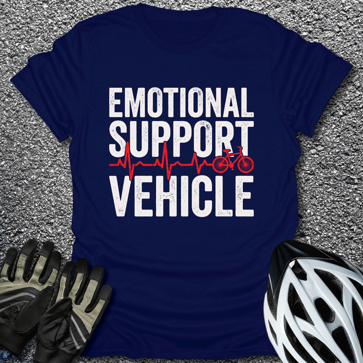 Emotional Support T-Shirt in Navy / S from CycleTees