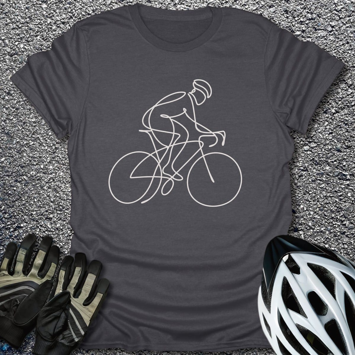 Endless Ride T-Shirt in Dark Heather / S from CycleTees