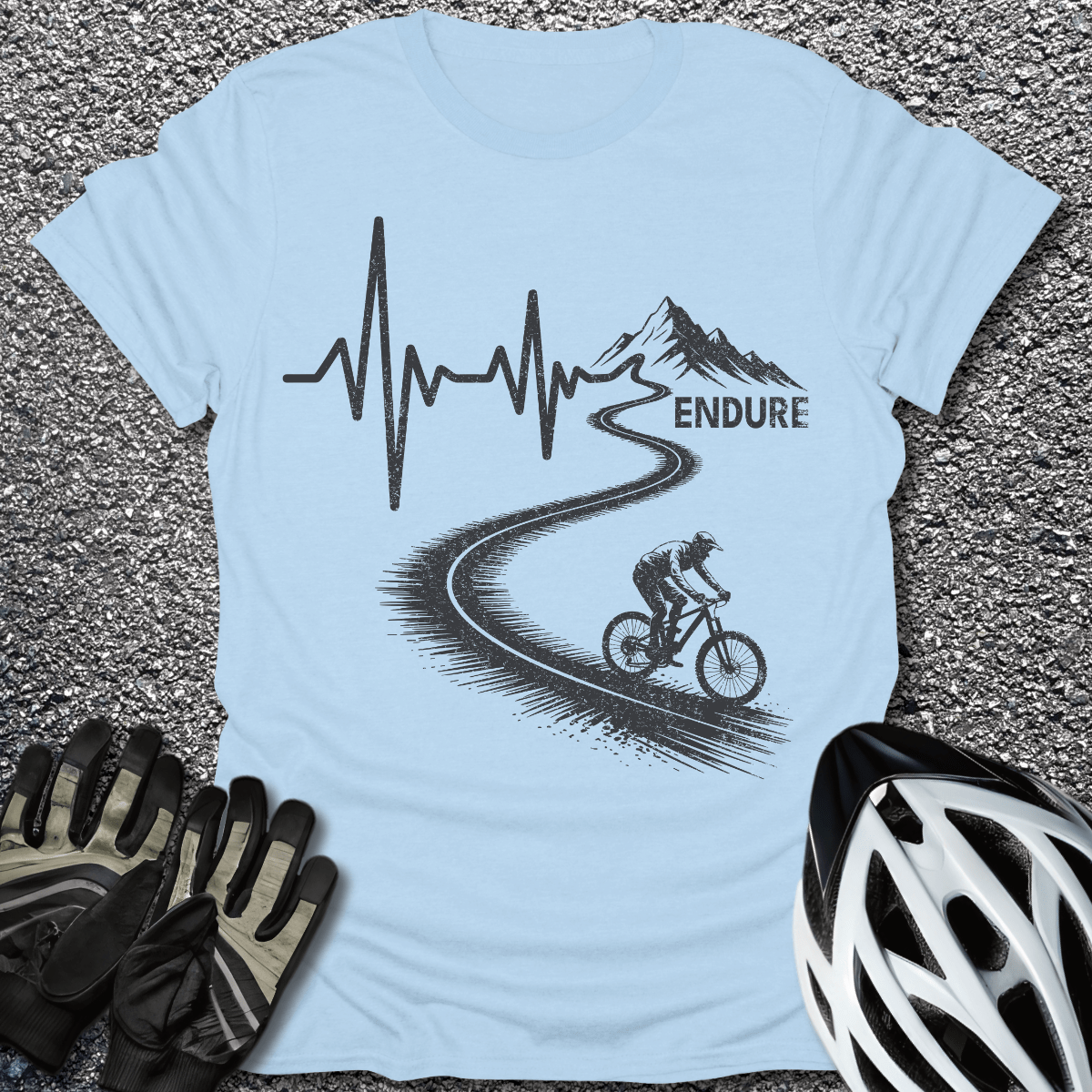 Endure T-Shirt in Light Blue / S from CycleTees