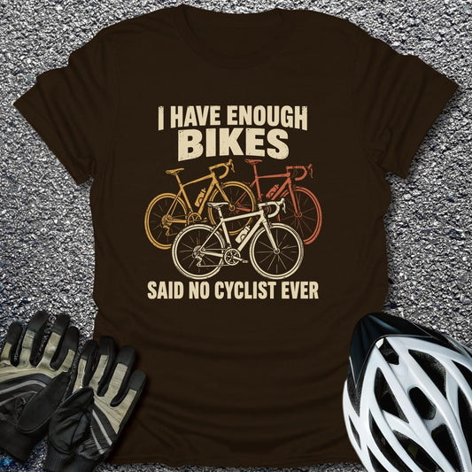 Enough Bikes T-Shirt in Dark Chocolate / S from CycleTees