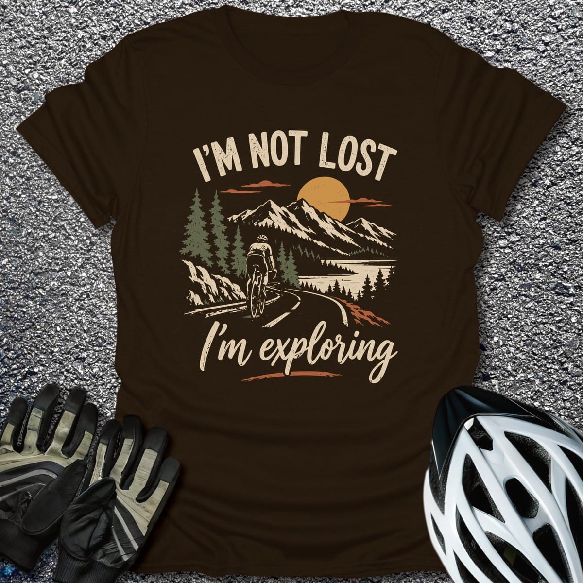 Exploring T-Shirt in Dark Chocolate / S from CycleTees