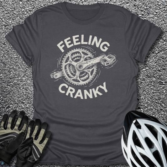 Feeling Cranky T-Shirt in Dark Heather / S from CycleTees