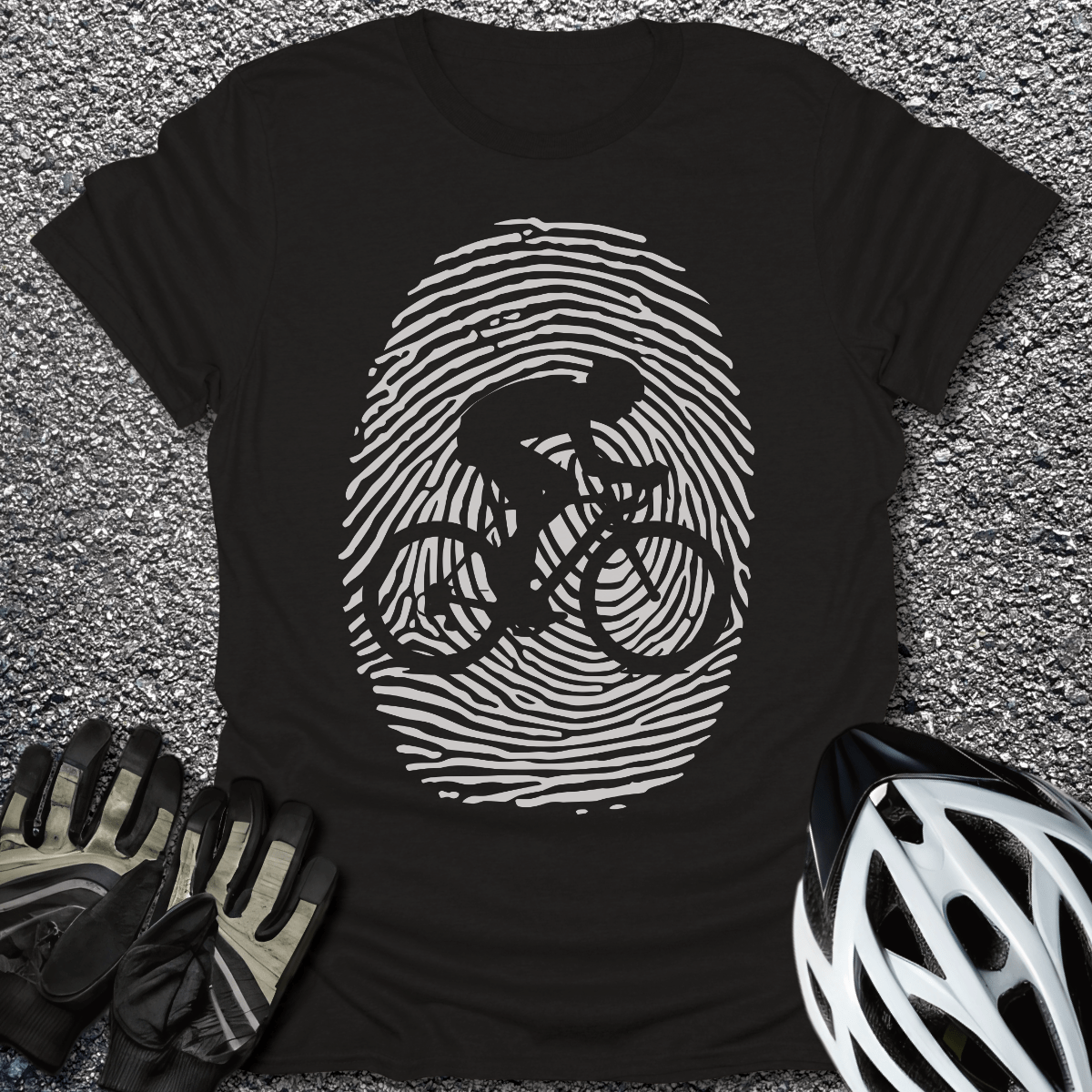 Fingerprint T-Shirt in Black / S from CycleTees