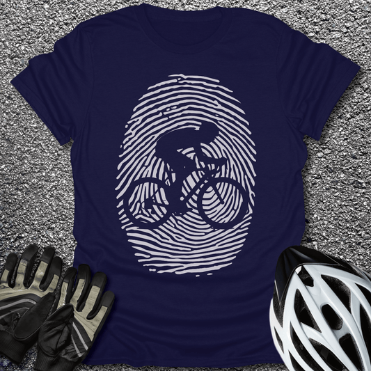 Fingerprint T-Shirt in Navy / S from CycleTees